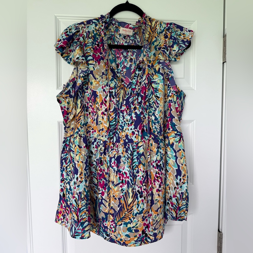 Vibrant Multicolor Floral Blouse